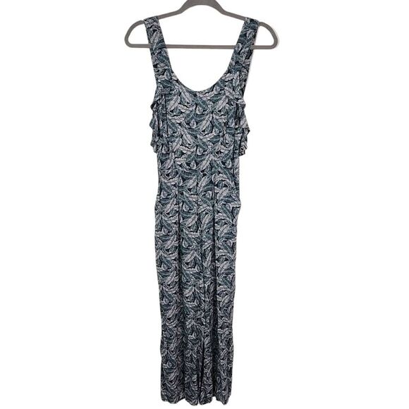Fresha London Tropical Print Green Jumpsuit Size XS Green Print Jumper - Picture 1 of 8